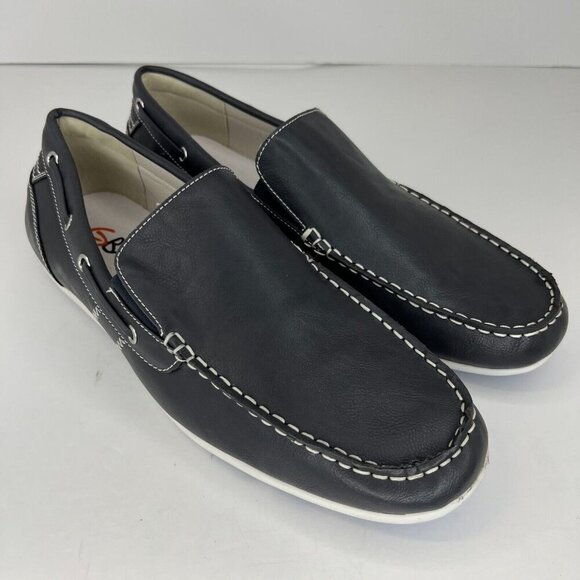 Gbx Mens 134893 Ludlam Black Fabric Moc Toe Slip On Size 13M Loafers main image 8
